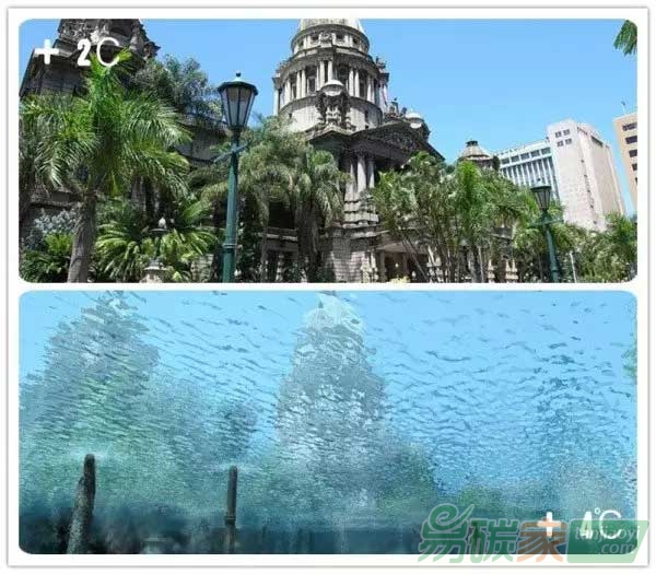 全球氣溫再升2度和4度會是怎么樣？