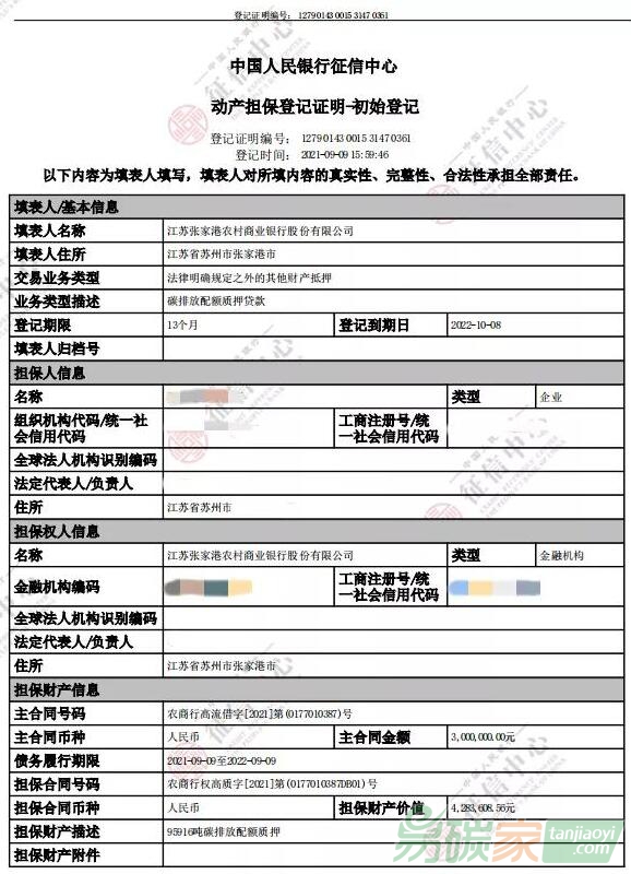 300萬元！張家港發(fā)放蘇州首單“碳權(quán)貸”
